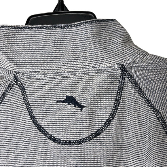 Tommy Bahama striped,snap ,pullover sweater , sz L,cotton blend ,coastal,sporty - Picture 8 of 12